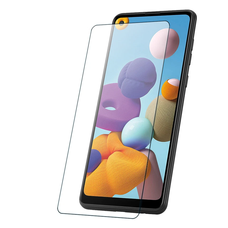 Paquete de 2 protectores de pantalla de vidrio templado 9H para Samsung Galaxy A21/A20S/A01 Foto 2 de 4