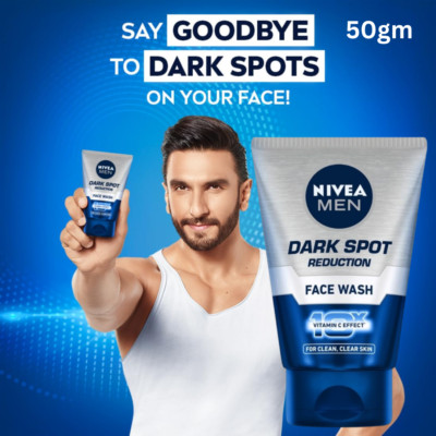 NIVEA MEN Dark Spot Reduction Face Wash 50gm Clean Healthy Clear Skin in Summer
