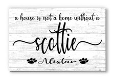 Customized A House is not a Home Without a Dog Rustic Wooden Home D cor Gift