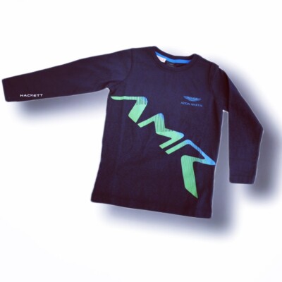 Aston Martin AMR Racing Boys navy blue long sleeve shirt