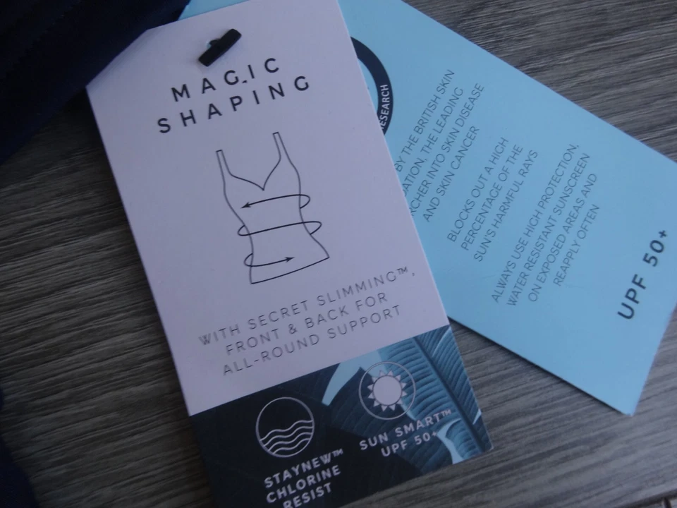 M&S MAGIC SHAPING NAVY BLUE TANKINI SET UK SIZE 12 TOP SIZE 10 BOTTOMS - Image 4 of 4