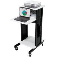 Laptop Presentation Cart 40.5in Audio Video Shelf Black Steel Frame Desk Table Laptop Presentation Cart 40.5in Audio Video Shelf Black Steel Frame Desk Table
