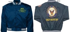 USS ABRAHAM LINCOLN SSBN-602*EMBROIDERED SATIN JACKET OFFICIALLY LICENSED