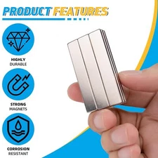 2-14 Powerful Neodymium Bar Magnets 60X10X3Mm Rectangle N52 Adhesive Backing