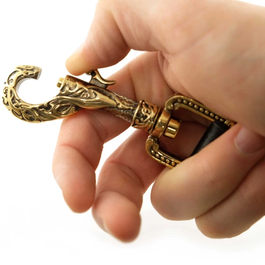 Correa de perro de cuero Odin' Wolves, correa de perro de cuero estilo norte antiguo accesorios de latón Foto 2 de 4