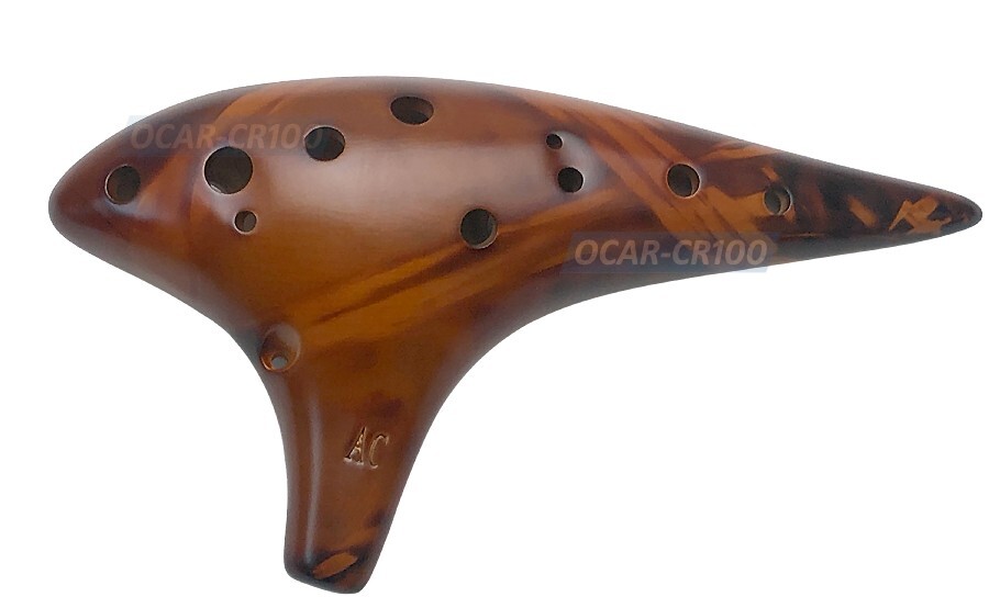 Premium Hand-Crafted Ceramic 12-Hole Alto C Ocarina With Carrying