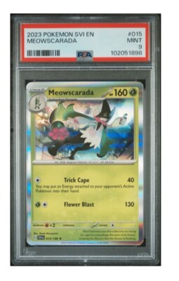 PSA 9 MINT 2023 POKEMON SVI EN-SCARLET & VIOLET 015 MEOWSCARADA | eBay