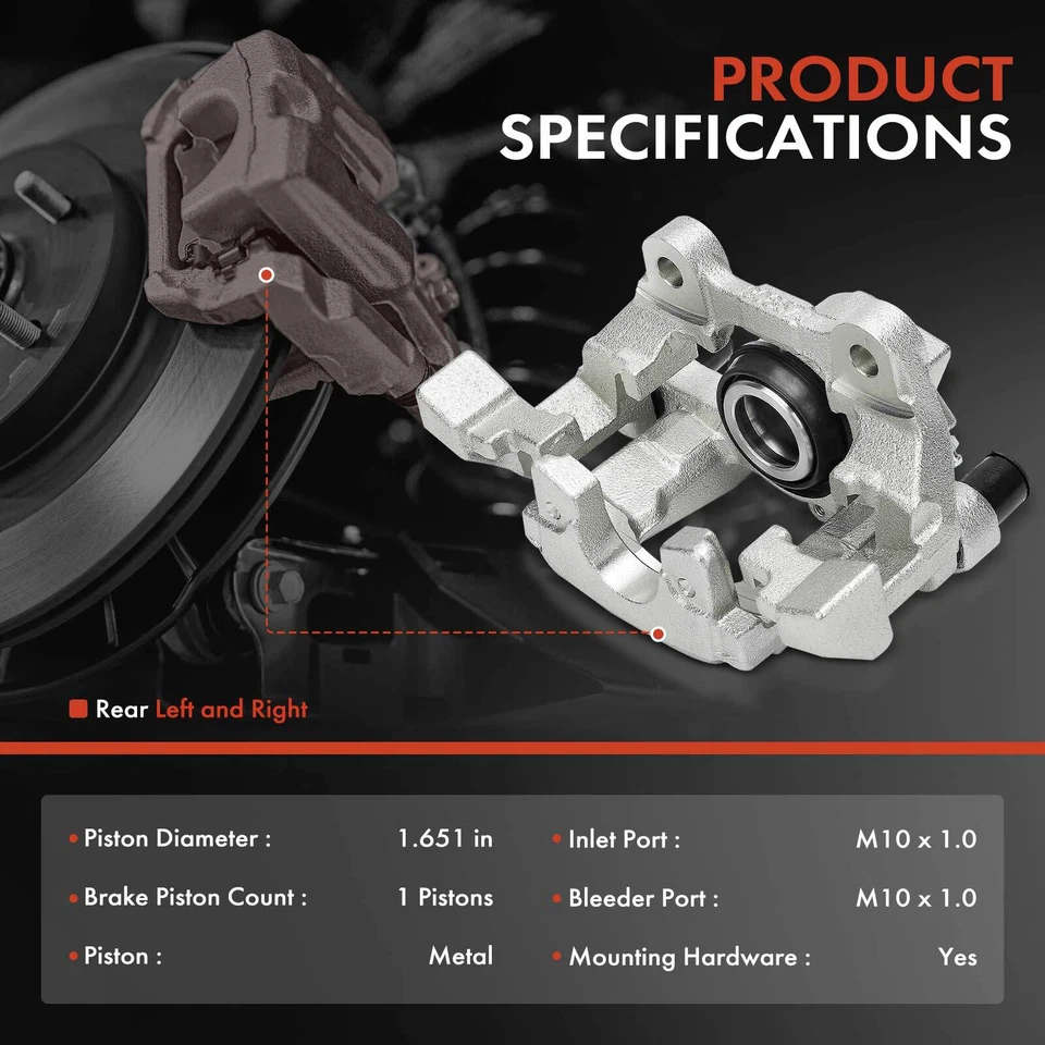 Pinza de freno trasera izquierda y derecha con soporte para Mercedes-Benz GLK250 GLK350 10-15 Foto 2 de 4
