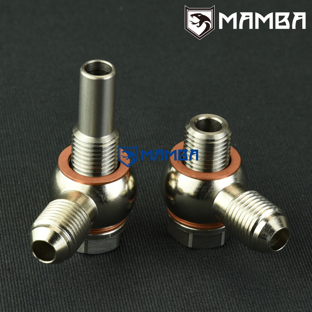 9710 6AN x 1/4NPSM 4L80E GM turbo Oil Cooler 90 Deg Banjo Bolt