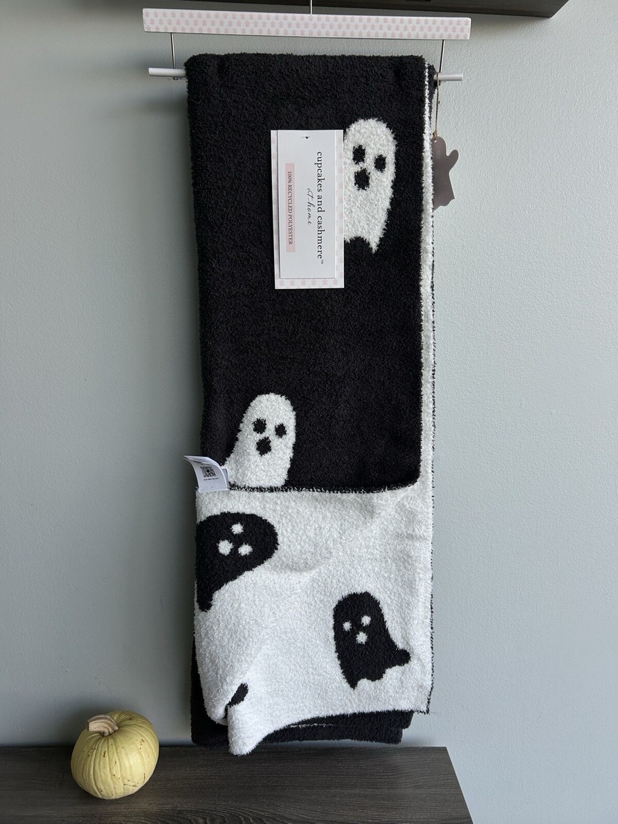 Cupcakes and Cashmere Black/White Ghost Blanket Viral TikTok