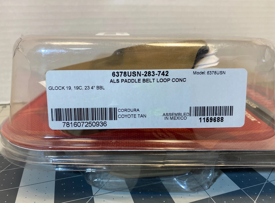 Safariland 6378RDS ALS Cordura Tan LH Duty Holster for GLOCK 19 & 23 - LEFT HAND - Image 2 of 4