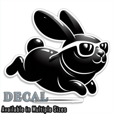 Rabbit Stickerᕱᘏ ゛専用 Rabbit Summer Vinyl Decal Sticker Indoor Outdoor 4 Sizes | eBay