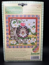 SIMPLICITIES By JANLYNN Counted Cross Stitch Kit - KITTEN AND DAISIES 6" x 6"