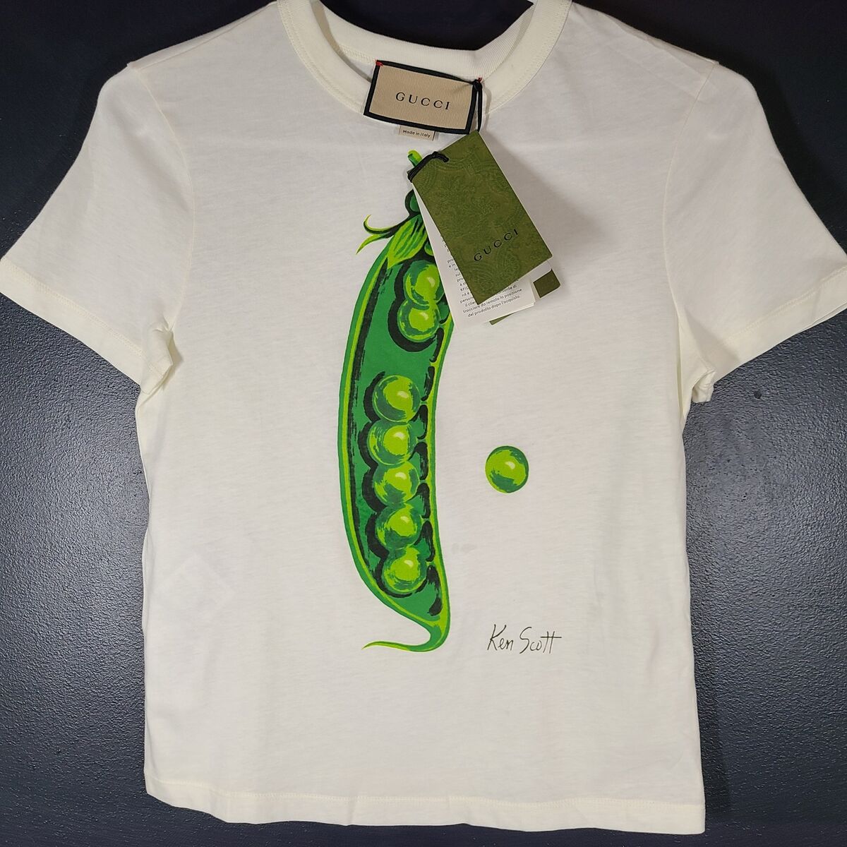 Gucci & Ken Scott Women's Pea Print T-Shirt Cotton 652000 Gucci & Ken Scott Women's Pea Print T-Shirt Cotton 652000