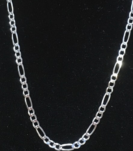 18 ZOLL STERLINGSILBER FIGARO LINK HALSKETTE 13 GRAMM 4,6 MM - Bild 2 von 4