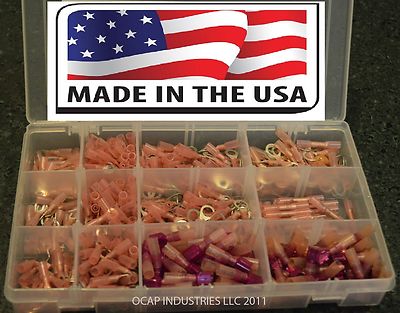 22-18 3M HEAT SHRINK WIRE CONNECTORS ASSORTMENT AUTOMOTIVE MARINE KIT (460 PCS)