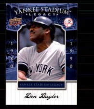 2008 Upper Deck Yankee Stadium Legacy Stadium Box Set - Don Baylor #67