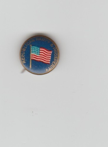 REPUBLICAN PARTY 1900's BUTTON WITH FLAG | eBay