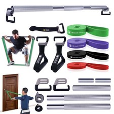 96cm Long Resistance Band Exercise Bar e-type Hook Home Squat Deadlift Workout
