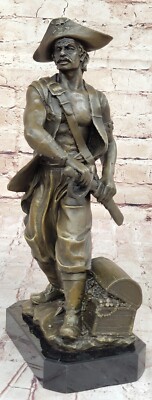 Bronze Piraten Hand Handarbeit Statue Figur Heimbüro Dekoration Skulptur Deko