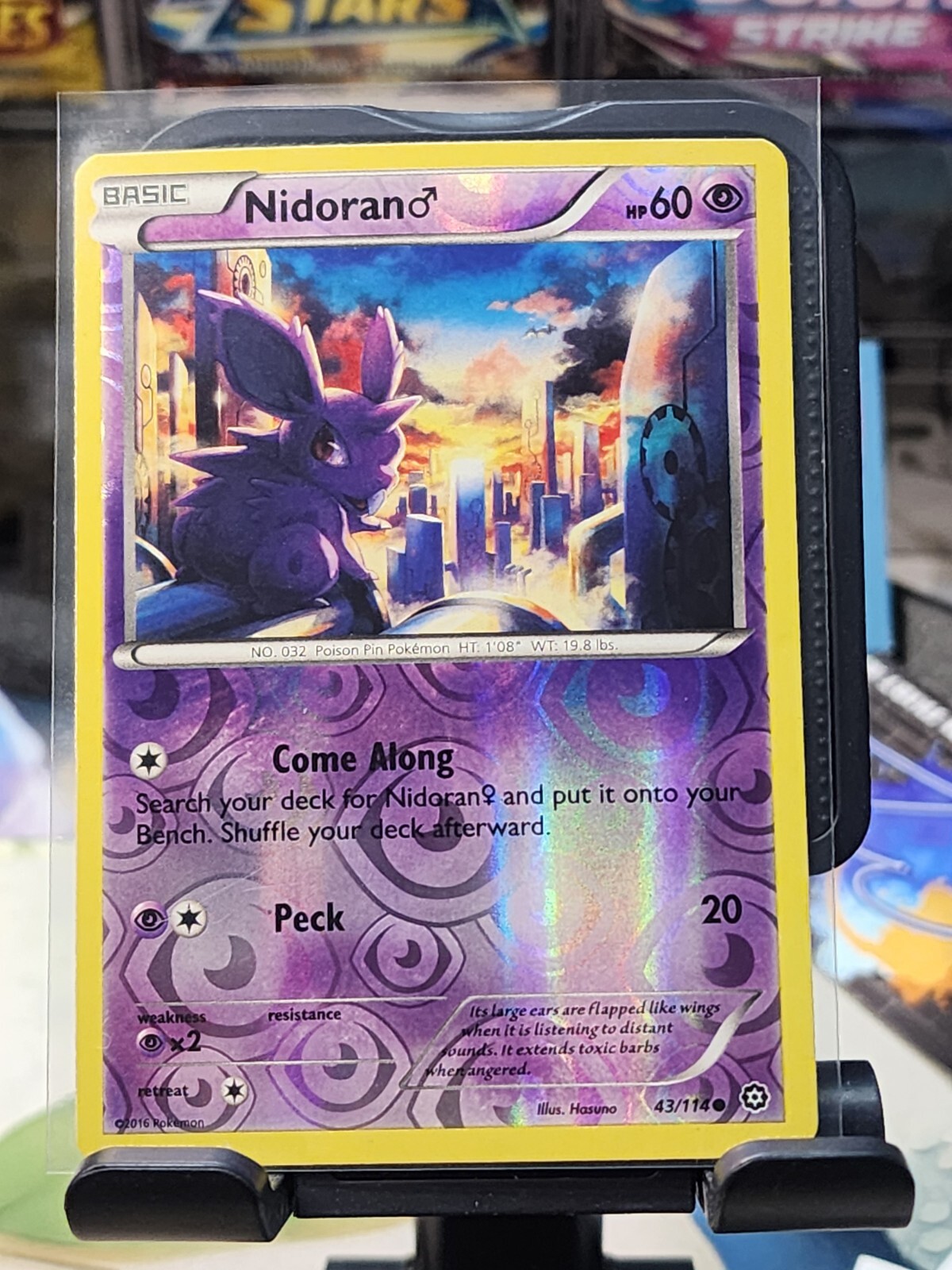Pokemon Steam Siege Reverse Holo Nidoran 43/114LP