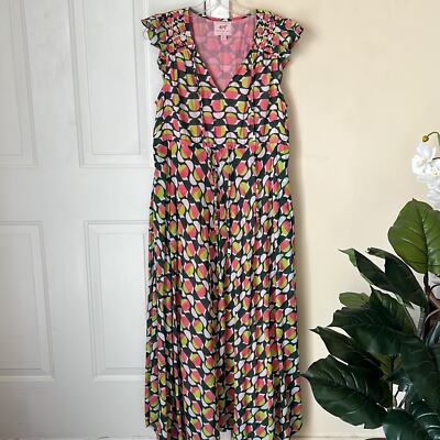 BANJANAN CRYSTAL FLORAL-PRINT COTTON MAXI MIDI DRESS Size M | eBay