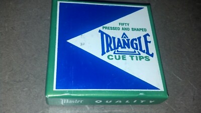 1- 12MM TRIANGLE BILLIARD POOL CUE STICK TIP CHROME TANNED LEATHER MEDIUM HARD