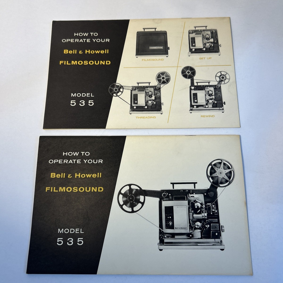 Vintage Bell & Howell Film sound Model 535 How To Operate Manuals