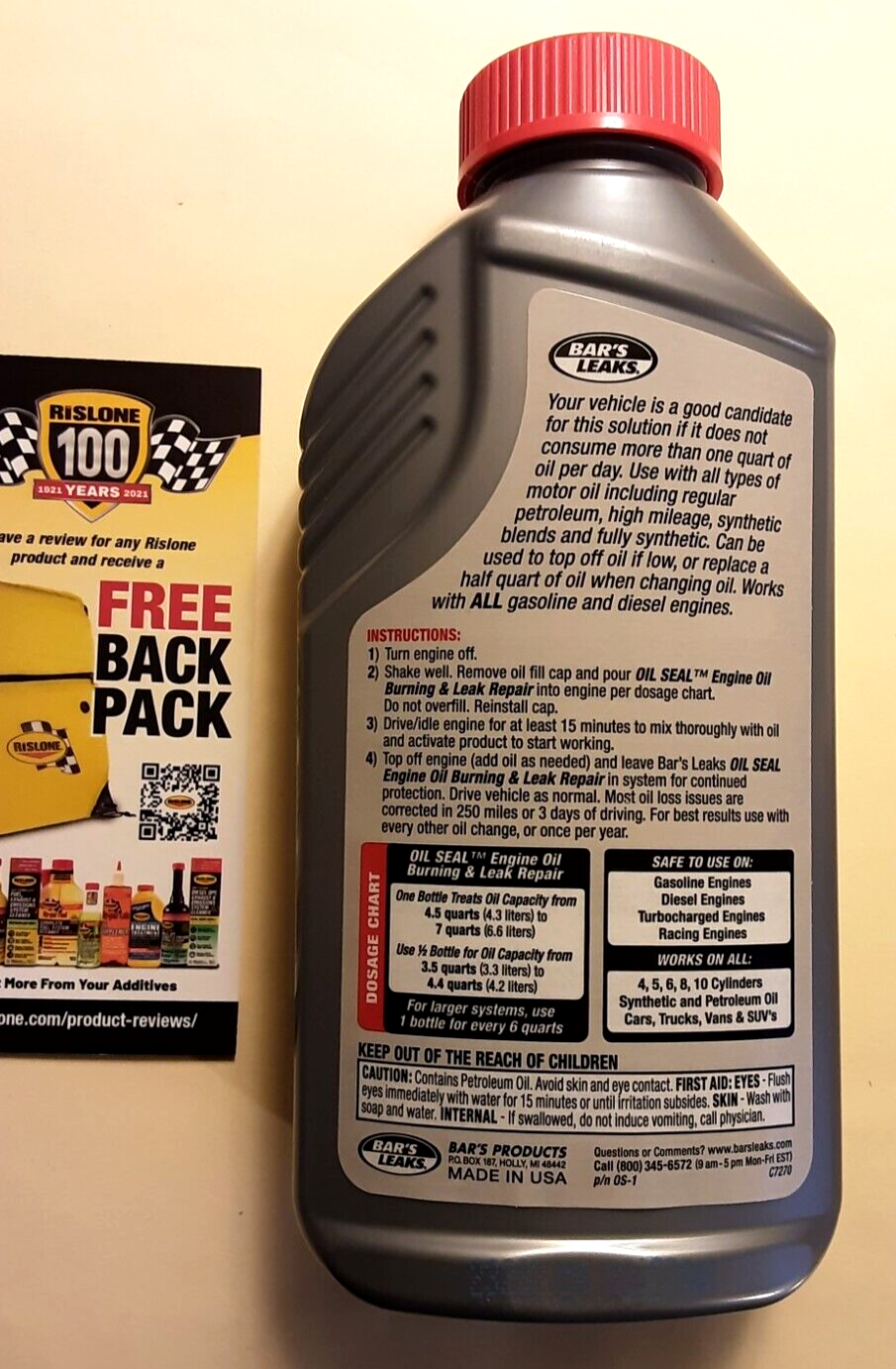 Bar's Leaks, Oil Seal Engine Oil Burning & Leak Repair 16.9 oz. OS1 eBay