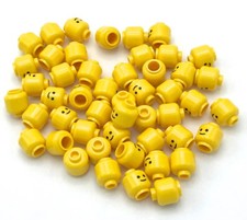 LEGO 50 NEW YELLOW STANDARD MINIFIGURE HEADS GRIN SMILE TOWN CITY BOY GIRL PARTS