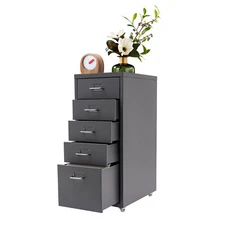 Bedroom Storage Tall Dresser Chest 5 Drawer Cabinet Wood Furniture Livingroom US