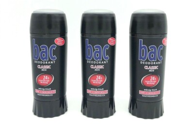   Bac Classic Deo Stick,Deodorant  24H Schutz gegen Körpergeruch 3 x 40ml  