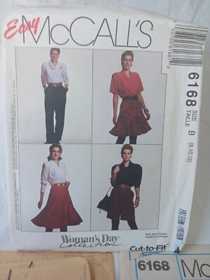 McCall's Sewing Pattern 6168 Misses Skirt Pants Shorts UC FF Vtg Style Sz  8-12
