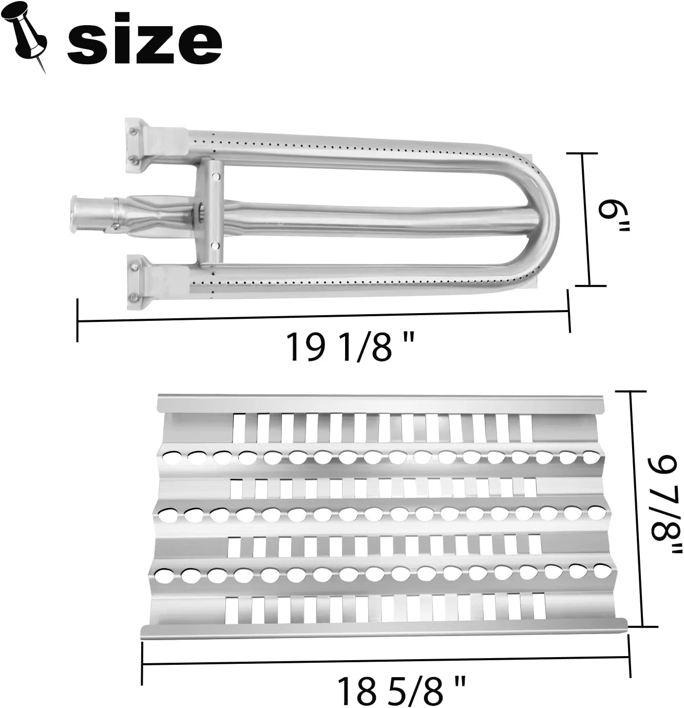 Grill Heat Plates Radiant Tray Burners Stainless Kit For DCS 30 BGB30BQRN BBQ eBay