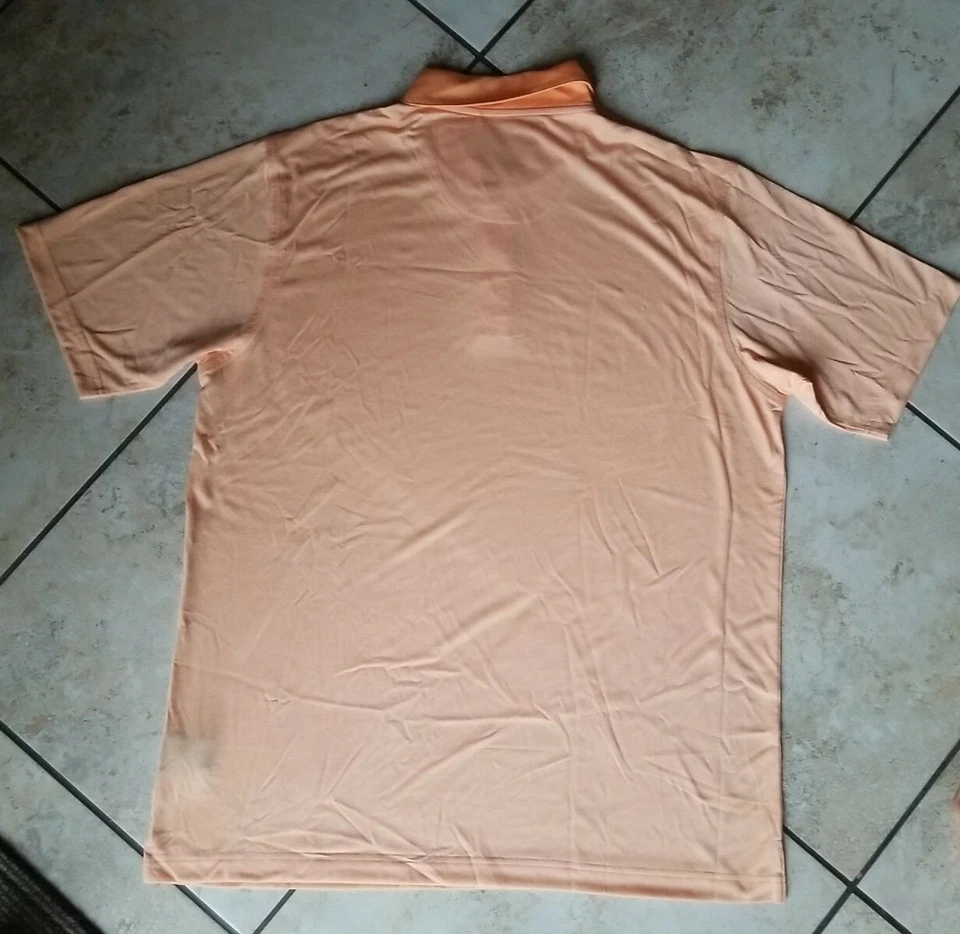 Pebble Beach Dry-Luxe Performance Mens Light Orange Polo Shirt  Size XL - Image 4 of 4