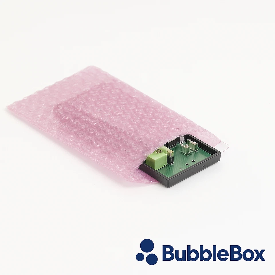 4x5.5 Anti-Static Bubble Out Pouches | Self Seal 3/16" Cushion Bags | Pink - Image 3 of 4