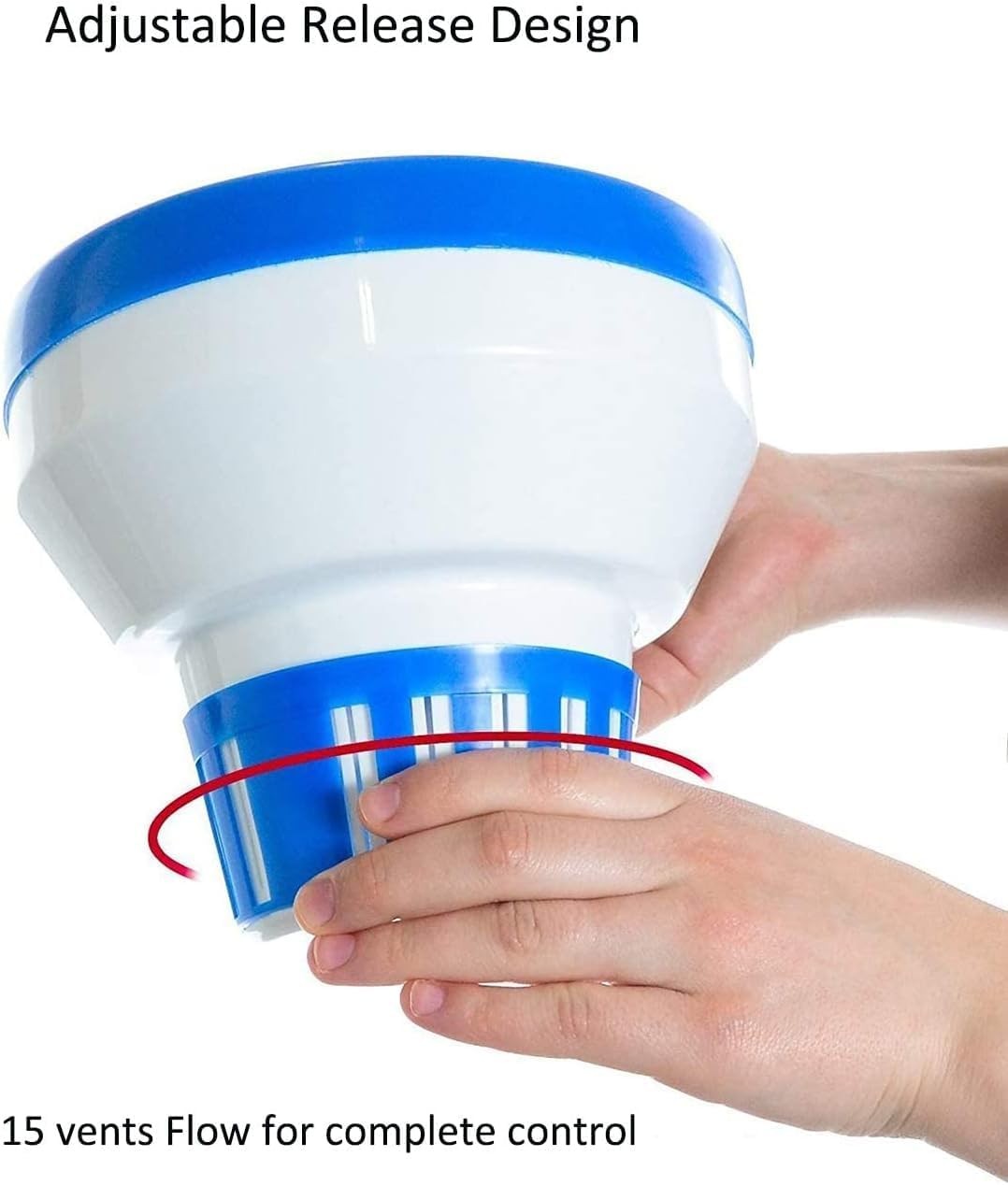 Floating Chlorine Dispenser, Pool Spa Chlorine/Bromine Floater,7" Large Capacity