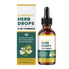 59ml Eyebright Herb Drops for Eye Health, Eye Fatigue & Dry Eye Support Herba