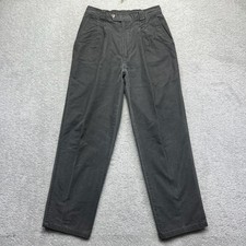 VINTAGE Bugle Boy Co Chino Pants Mens 32x30 Charcoal Grey Pleated Casual Basics