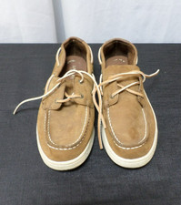 EUC CLEAN DESIGNER SPERRY TOP SIDER SLIP-ON BOAT SHOES BROWN SHOES BOYS 7M