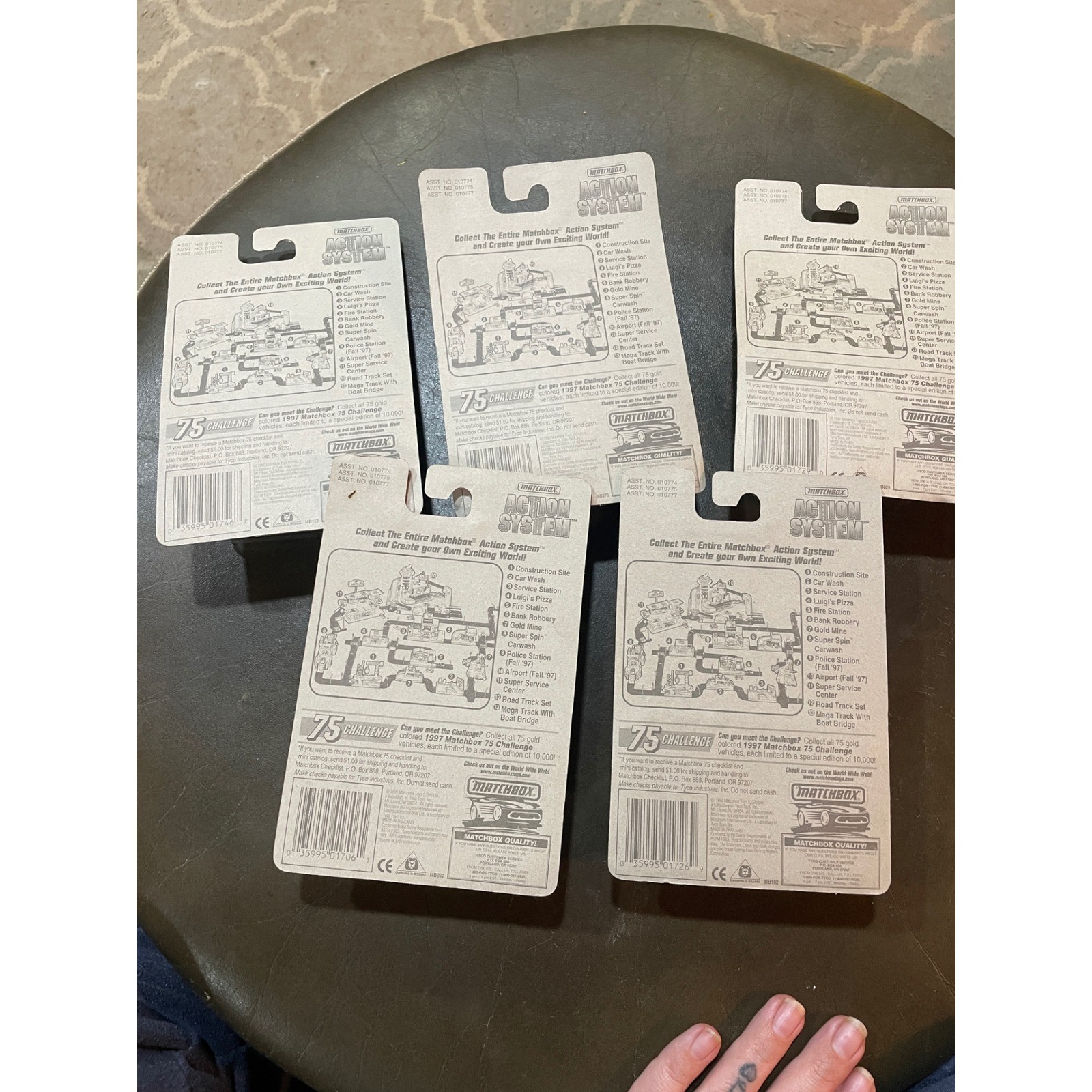 Vintage 1997 Matchbox Diecast Lot of 5 Chevy Van Excavator Rotwheeler NIP thumbnail 7