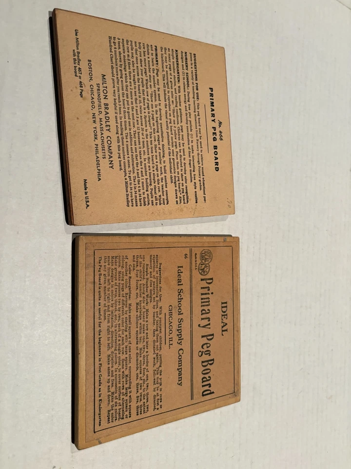 Lote x2 de juego de mesa clavija primaria juguetes ideales vintage Foto 2 de 2