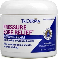 TriDerma MD Pressure Sore Relief Healing Cream for Bed 4 Ounce (Pack of 1) 