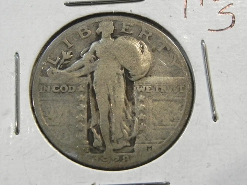 1928 S standing liberty quarter dollar silver US coin