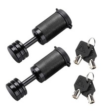 Trailer Tongue Coupler Lock, Dia 1/4 Inch, 7/8 Inch Span Fits Latch-Type