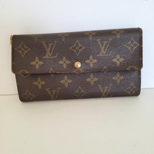 Louis Vuitton Monogram Porte Valeurs Long Wallet Brown Canvas Made in France
