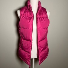 Lands' End Youth Vibrant Pink Quilted Vest  Cozy Layering Essential