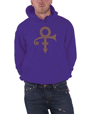 Prince Hoodie Symbol Purple Rain new Official Mens Purple Pullover
