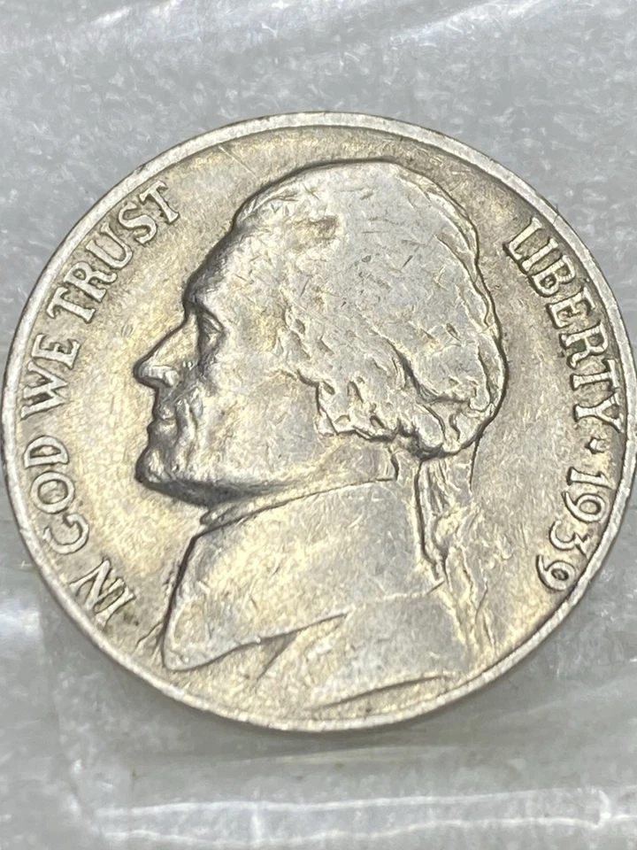 1939 VF Condition Jefferson Nickel. Die Crack And Die Break On Reverse. - Image 3 of 4
