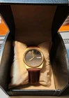 Vintage  Ladies Seiko Gold Tone SQ Day Date With New Genuine Leather Band